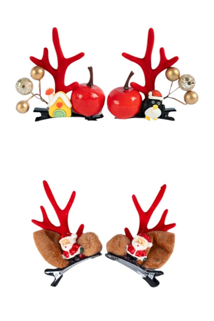 D' Daniela - 2 pairs of Christmas Hair Clips - Set E