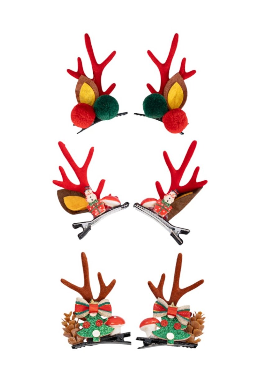 D' Daniela - 3 pairs of Christmas Hair Clips - Set L