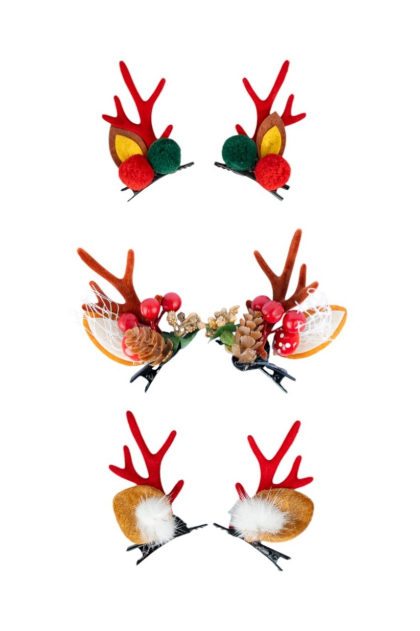 D' Daniela - 3 pairs of Christmas Hair Clips - Set O