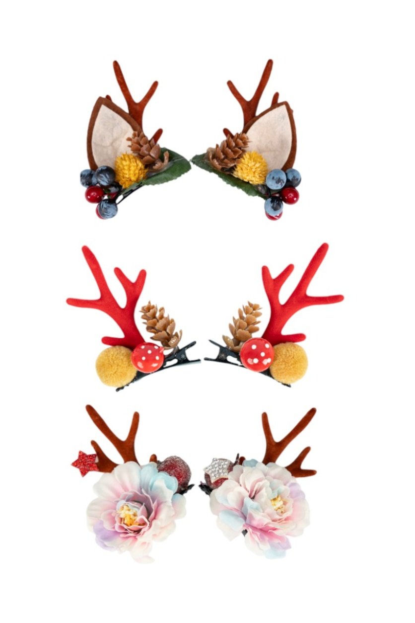 D' Daniela - 3 pairs of Christmas Hair Clips - Set P