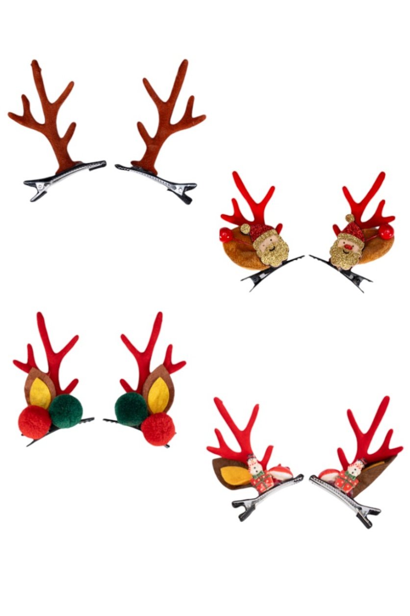 D' Daniela - 4 pairs of Christmas Hair Clips - Set S