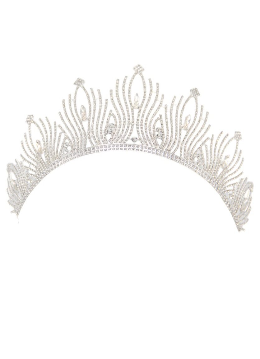 Emmely Headband Tiara Crowns - White - 5-18 Years