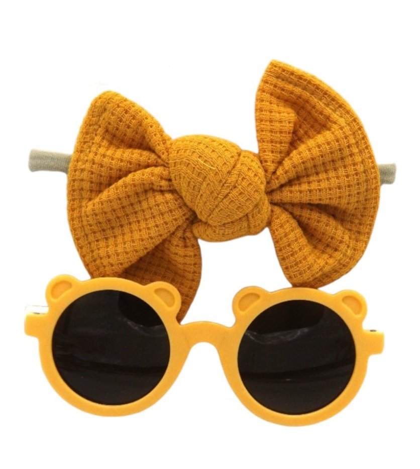 Aila Glasses with Headband Set for Babies and Girls - Multi-Color - 0-4 Years