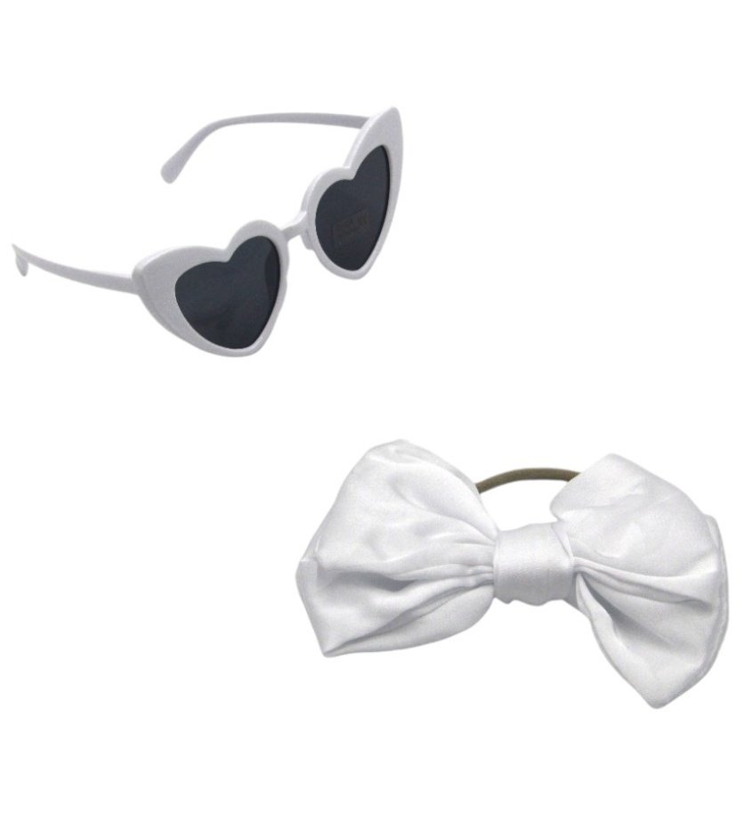 Athena Glasses with Bow Barrette Ponytail Set for Babies and Girls - Multi-Color - 0-4 Years