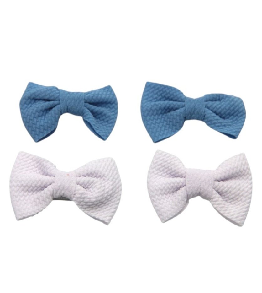 Nisha Ribbon Bow Clip Set For Babies and Girls - Multi-Color - 1-18 Years