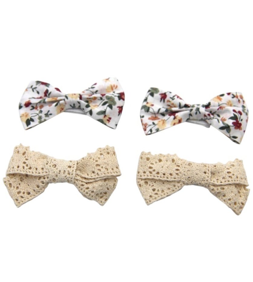 Rana Ribbon Bow Clip Set for Babies and Girls - Multi-Color - 1-9 Years