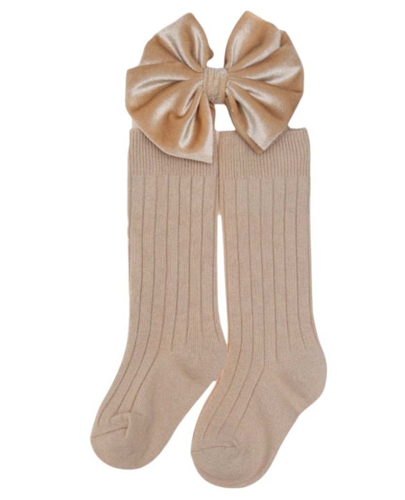 Mikha Socks & Ribbon Bow Set - Multi-Color - 1-4 Years