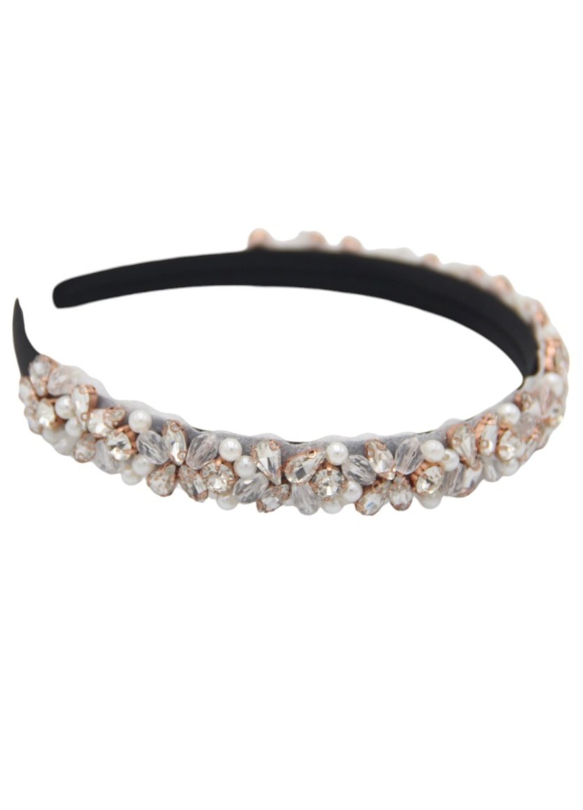 Crystal Flower Headband for Women and Girls - Multi-Color - 3-18 Years