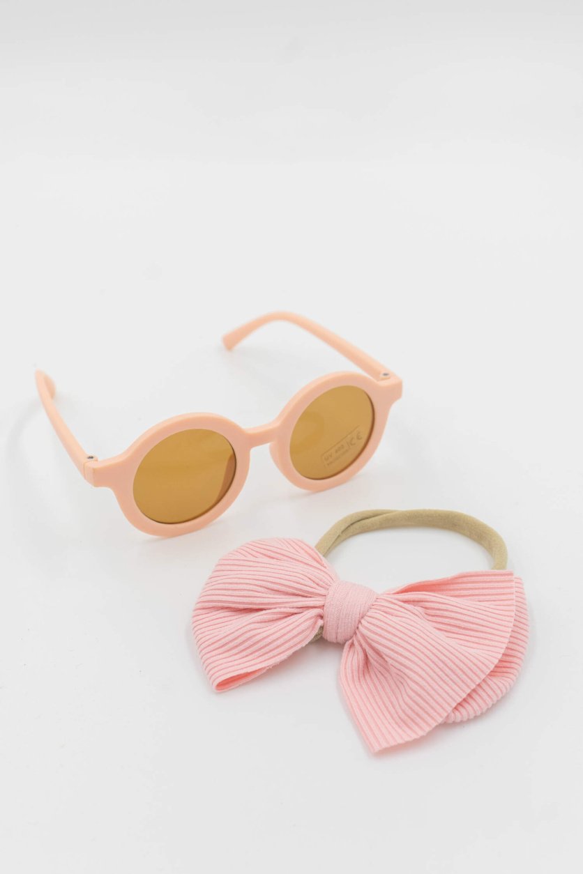 Glasses with Headband Set for Babies and Girls - Multi-Color - 0-4 Years