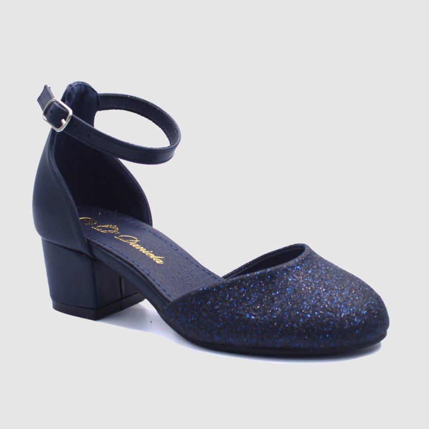 Elegant Sparkle Shoes - Navy Blue - 24EU to 34EU