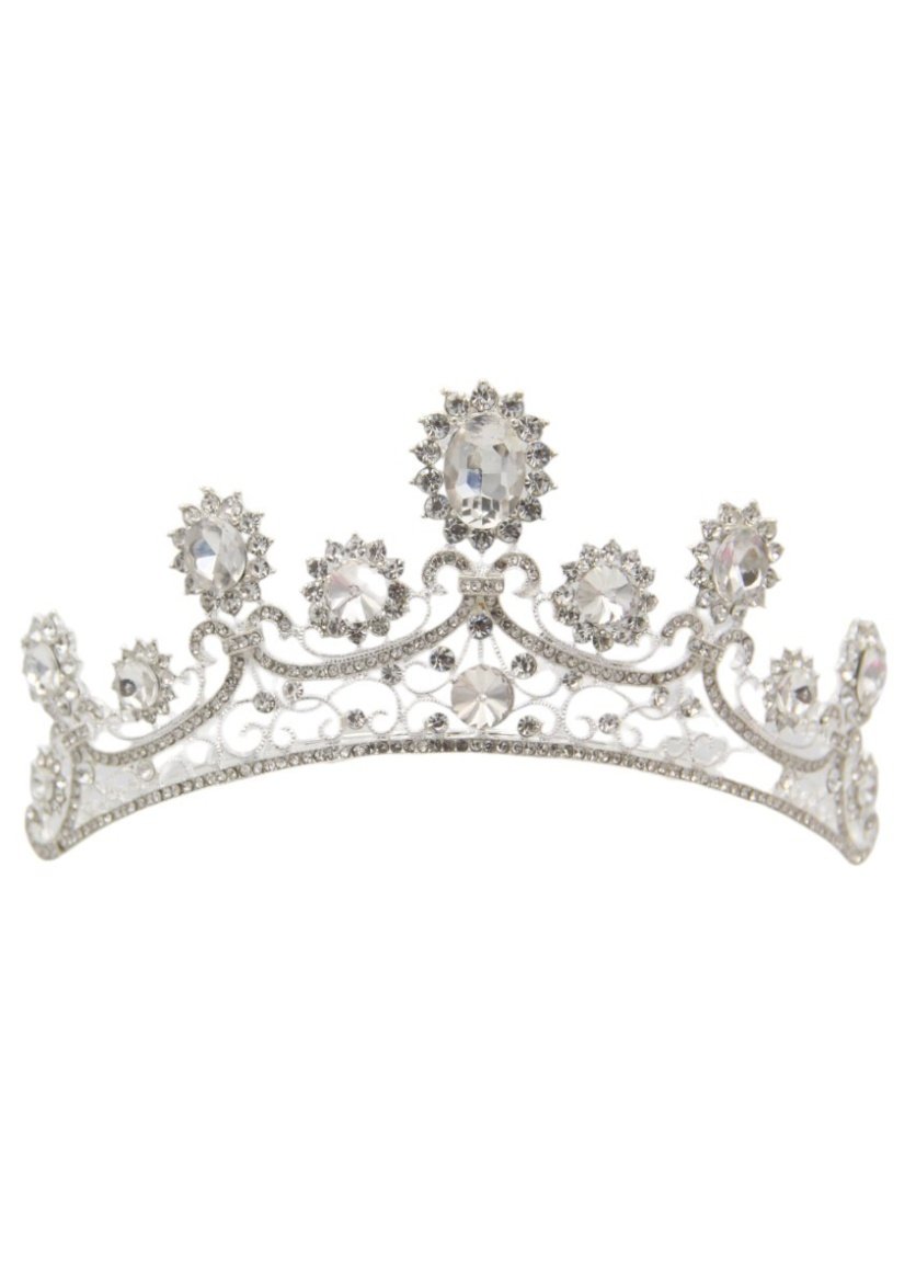 Roscel Collection Faux White Stones Crown Tiara