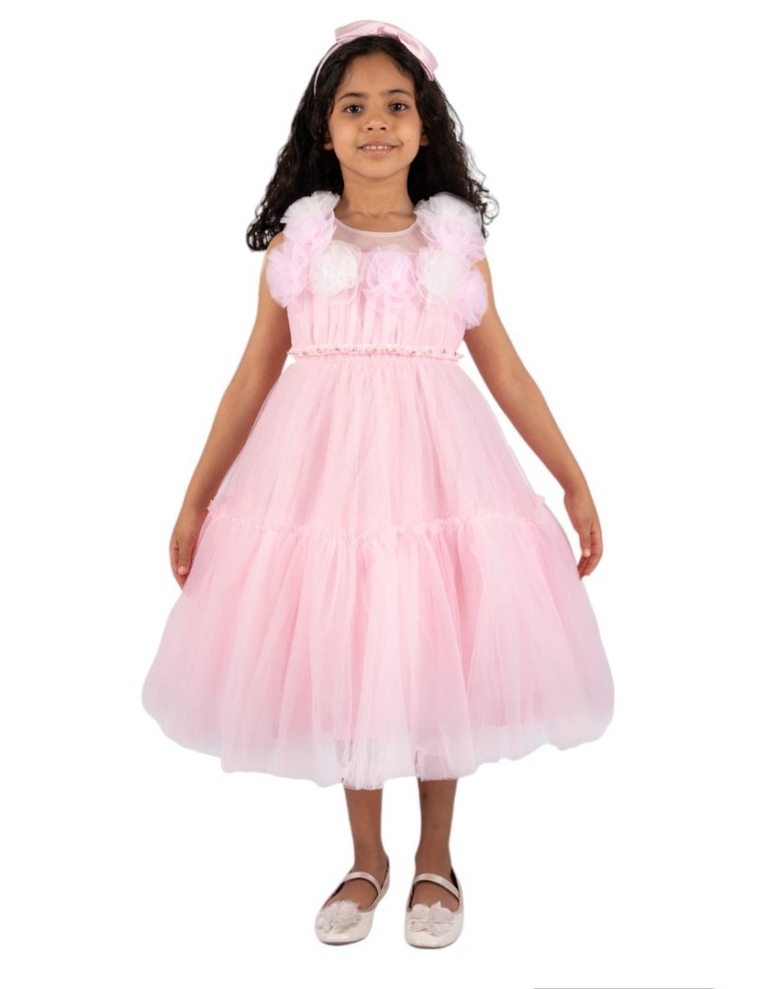 Evelyn Flower Dress with Headband