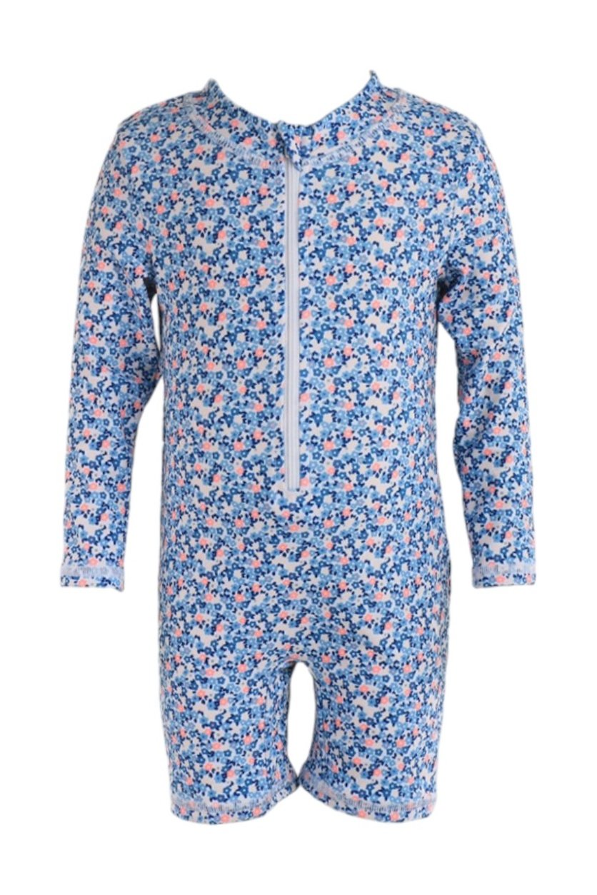 Floral Breeze Blue Swimwear