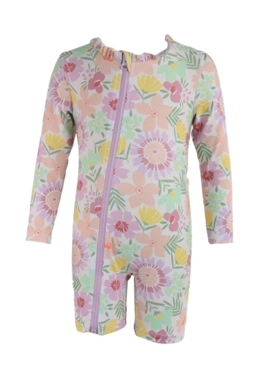 Tropical Blossom Splash Swimwear