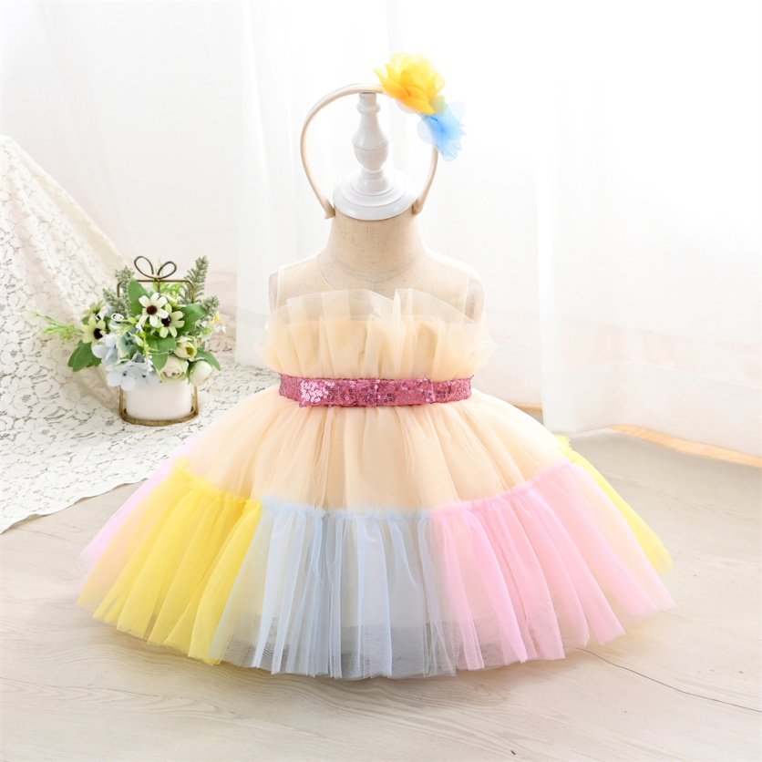 Colorful Margarita Collection with hairband – girls' dress by D'Daniela, Dubai