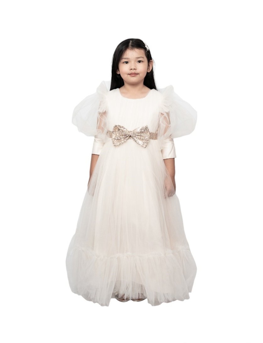 Bow Detailed Princess Maxi Dress – D'Daniela, Dubai