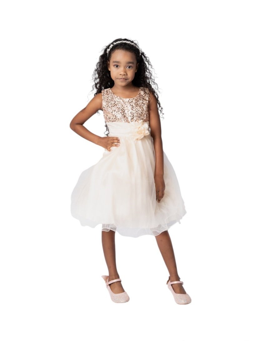 Sequins and Flower Dress – girls' dress by D'Daniela, Dubai