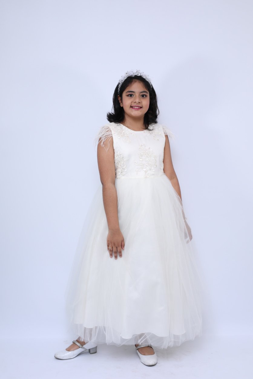 Long Party Dress with Patterns – girls' dress by D'Daniela, Dubai