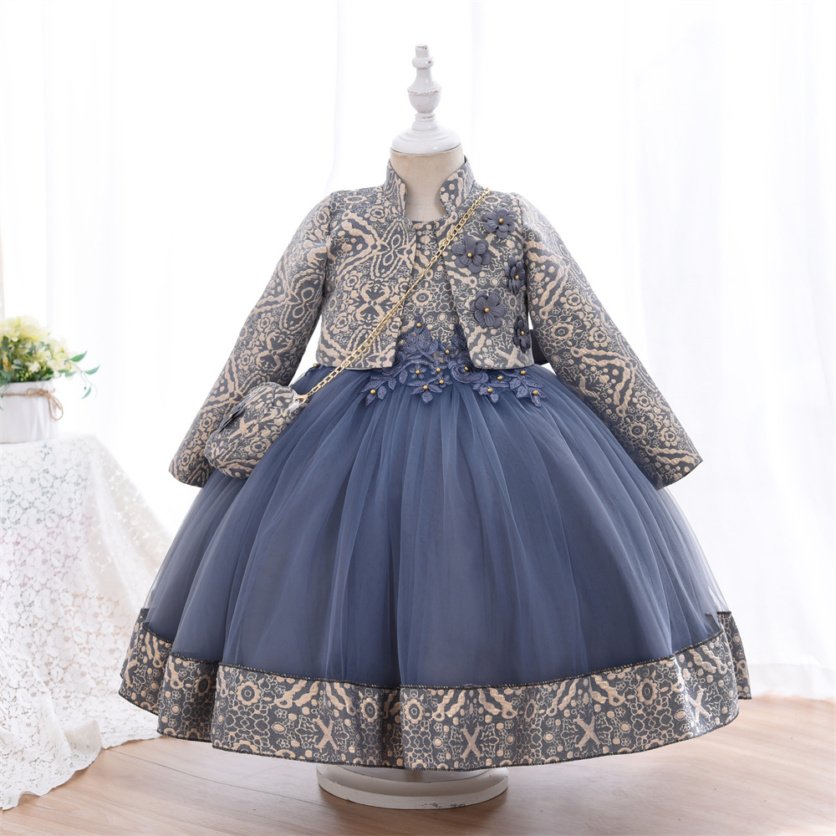 Samra Flowers Party Dress with Jacket – girls' dress by D'Daniela, Dubai