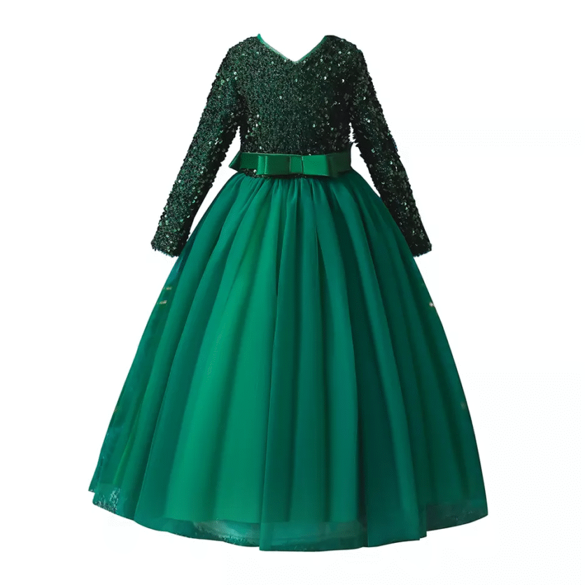 Sequin Long Sleeve Maxi Dress – girls' dress by D'Daniela, Dubai