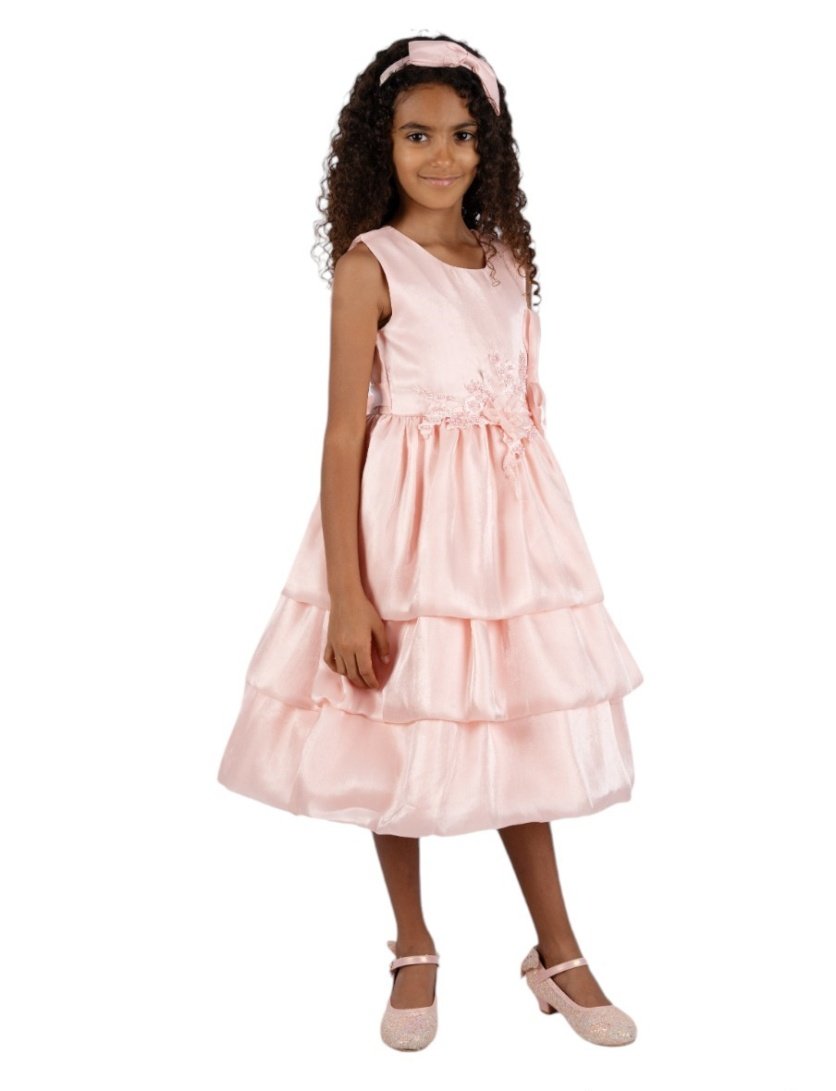 Ava Shiny Party Dress with Headband