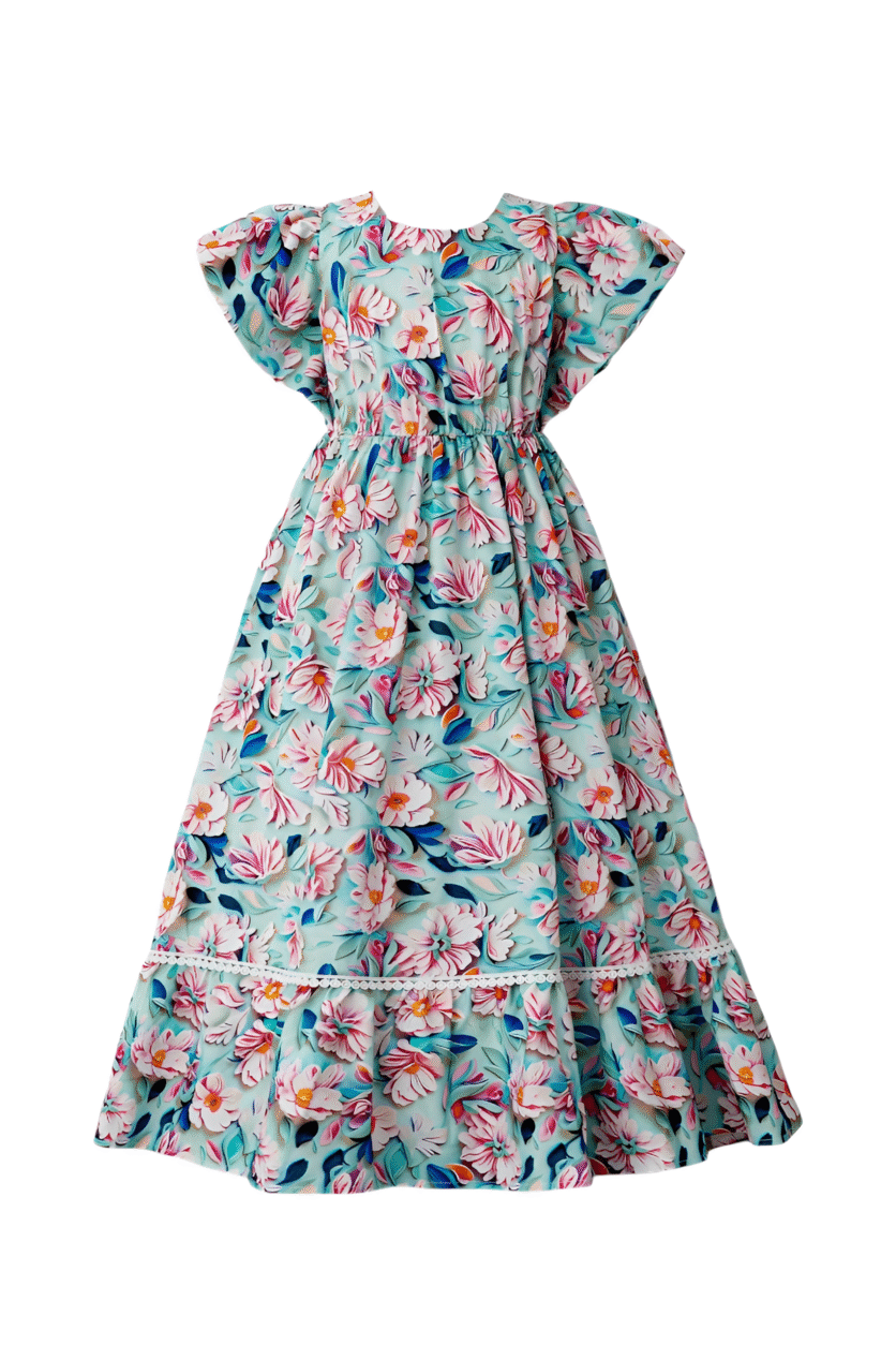 Enchanted Florals Abaya Dress