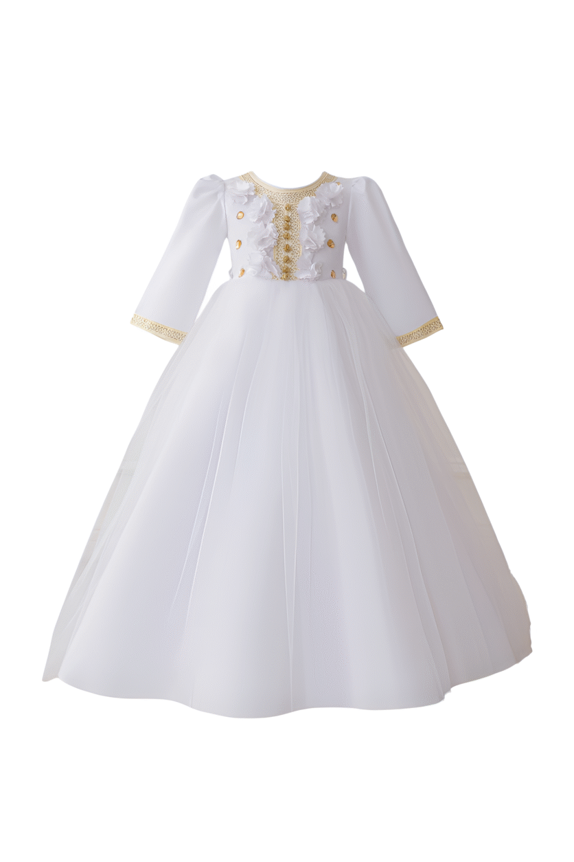 Luminous White Abaya Dress