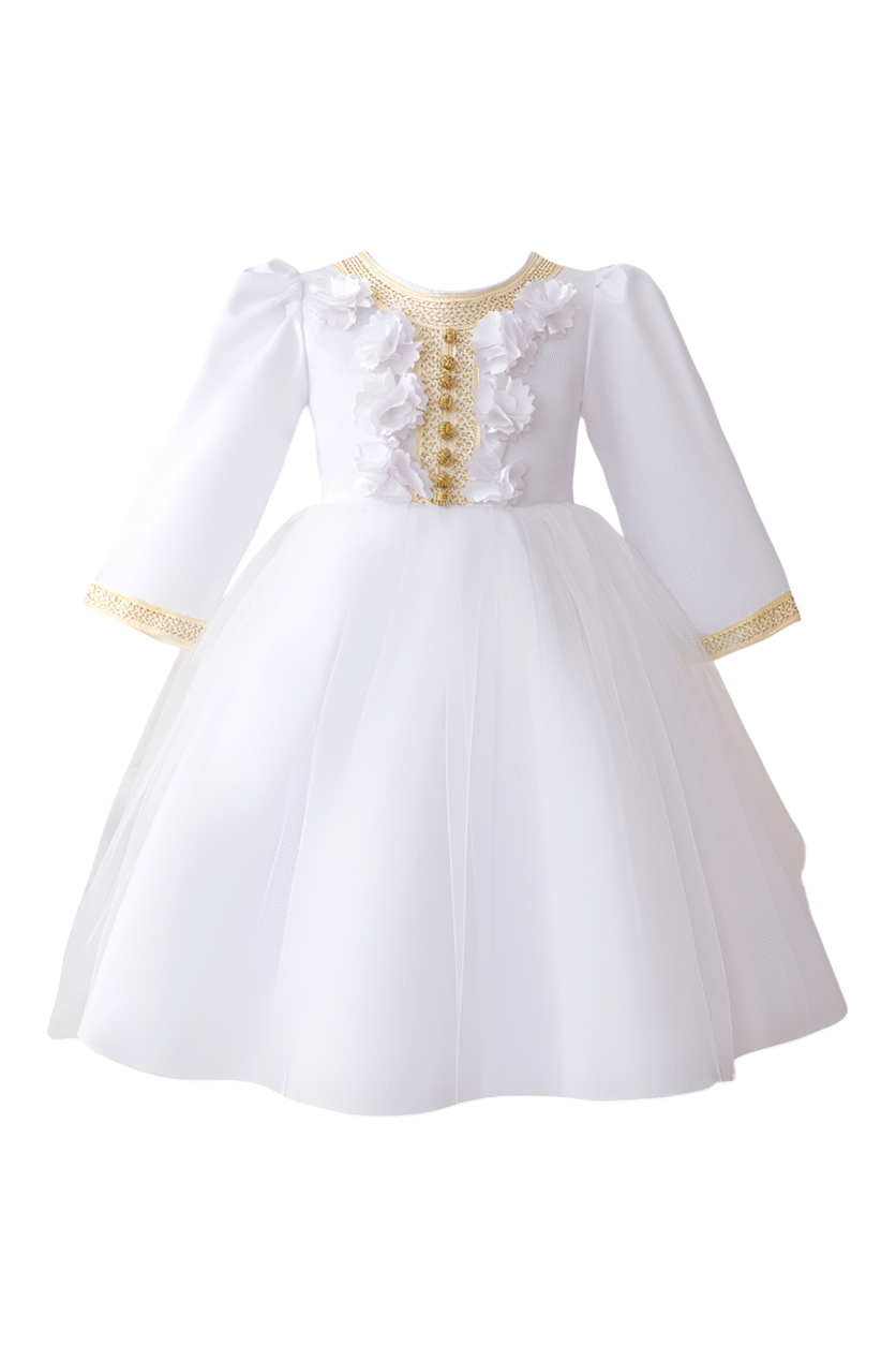 Celestial White Abaya Dress