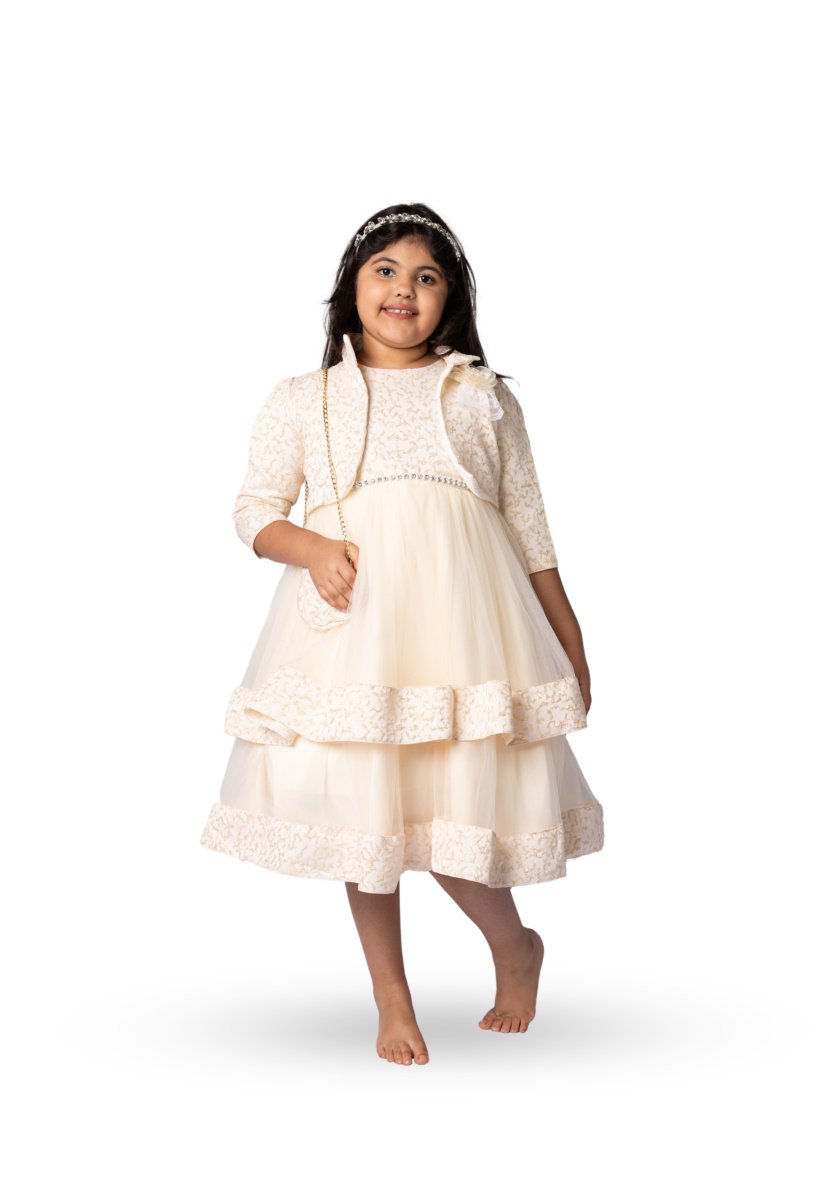Two toned Layered Party Dress – girls' dress by D'Daniela, Dubai