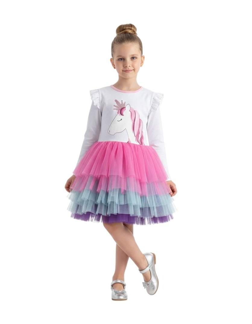 Unicorn Colorful Tutu Dress – Unicorn dress for girls – D'Daniela