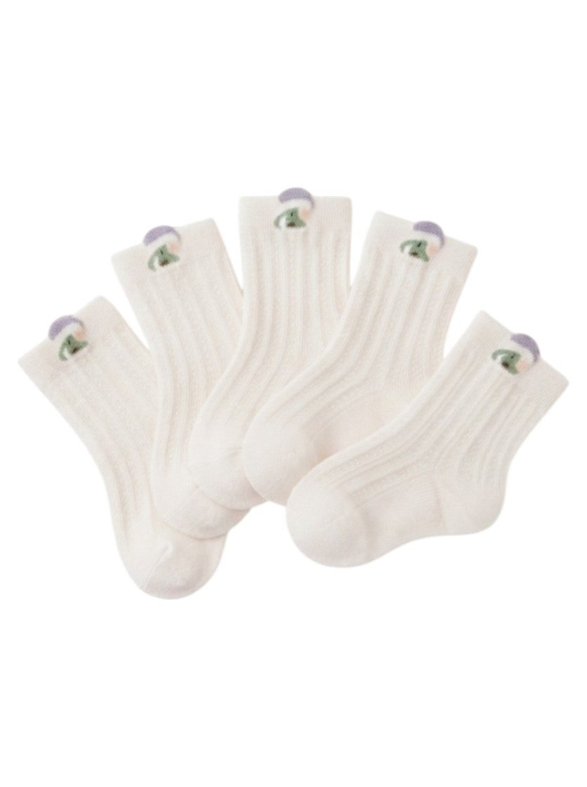 Baby Ribbed Crew Socks with Back Tab 5 Pairs