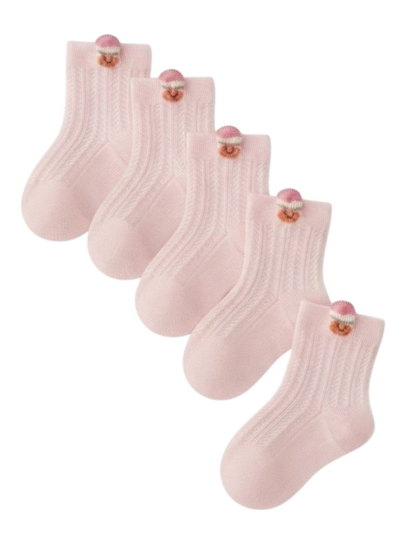 Baby Ribbed Crew Socks with Back Tab 5 Pairs