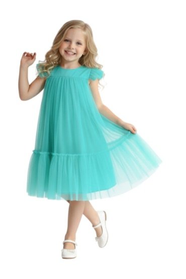 Pleated Semi Casual Dress Tiffany Green