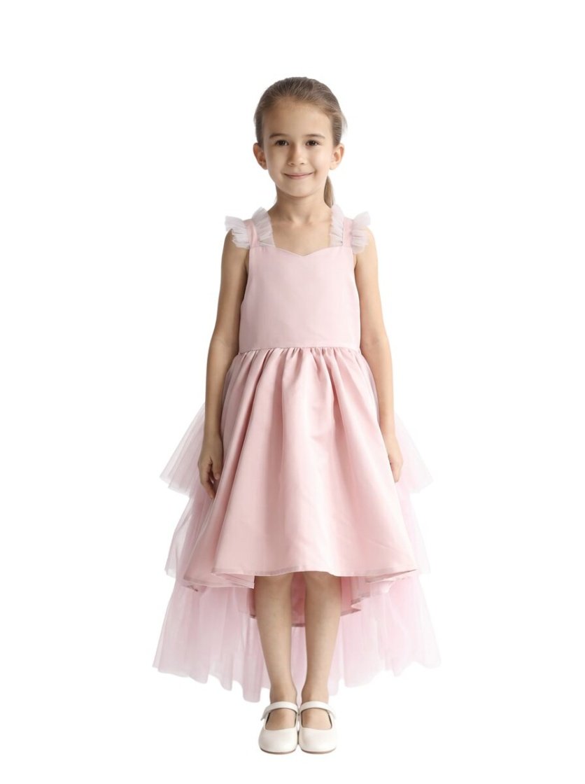 Sleeveless Long Tail Dress Light Pink