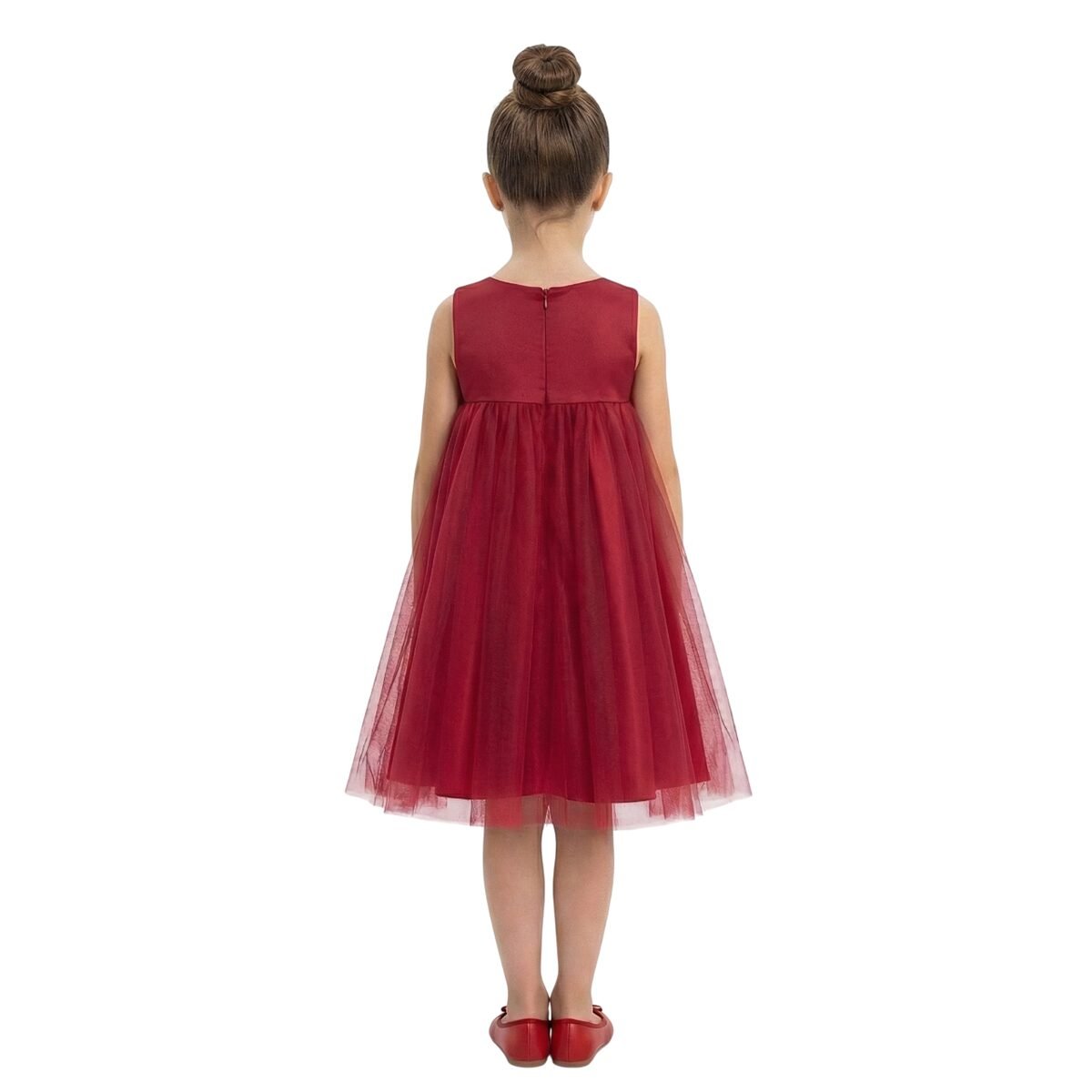 Big Bow Front Party Dress Red – photo 2