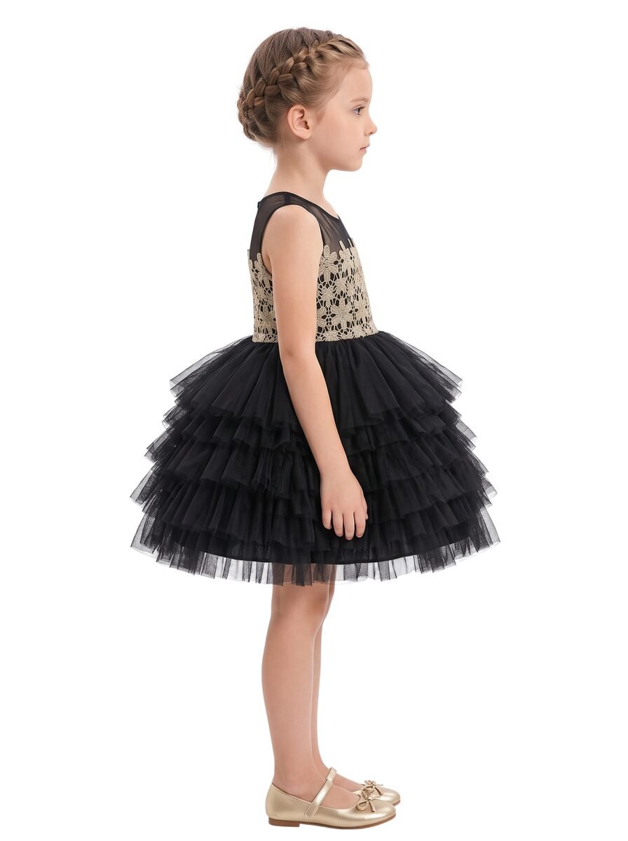 Birthday Dress For Baby Girl Tutu Dress Lace Black – photo 2