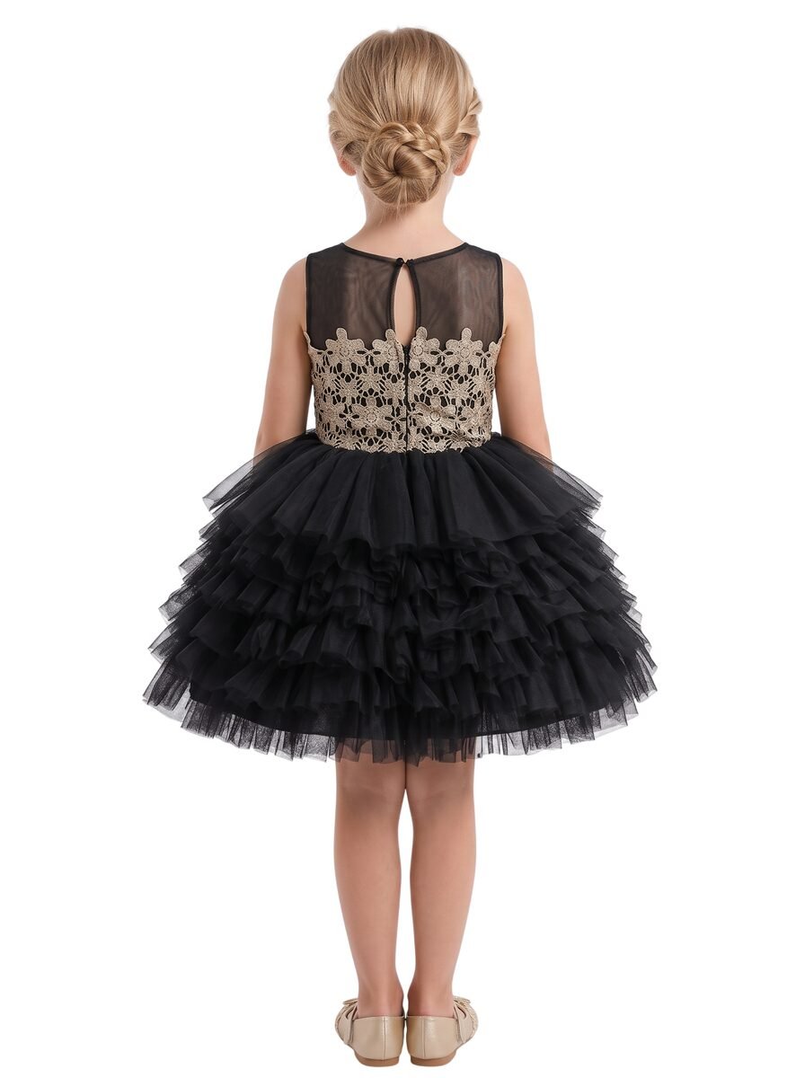 Birthday Dress For Baby Girl Tutu Dress Lace Black – photo 3