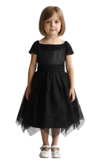 Black Fairy Knee Length Dress