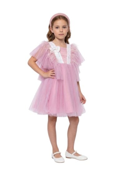 Dragonfly Dress with Sequins Dark Pink