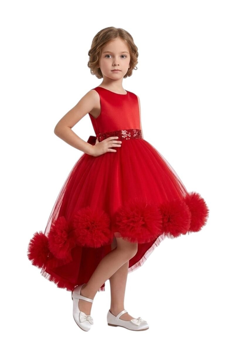 D'Daniela - Princess Tutu Party Dress for Girls Red