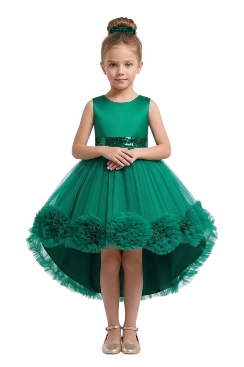 Princess Tutu Party Dress for Girls Emerald Green – Princess dress for girls – D'Daniela