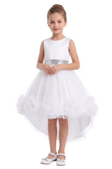Princess Tutu Party Dress for Girls White – Princess dress for girls – D'Daniela