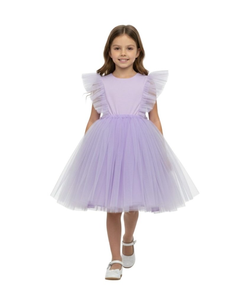 Natalya Dress Net Purple