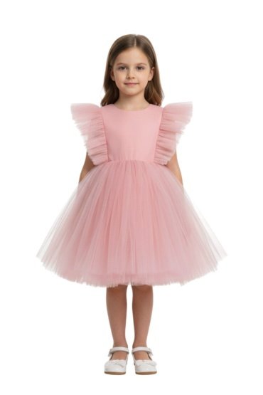 Natalya Dress Net Pink