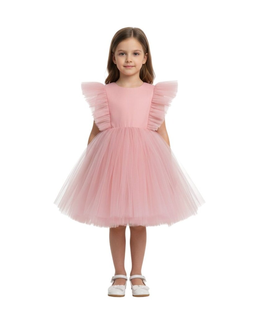 Natalya Dress Net Pink
