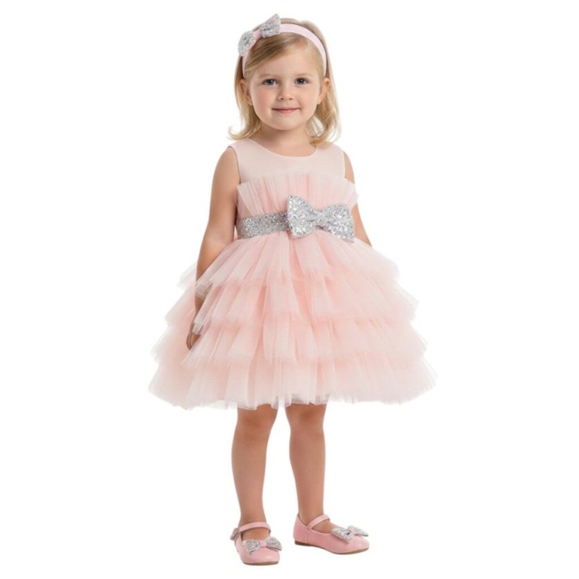 Fluffy Party Dress "Juliet" Light Pink Colour