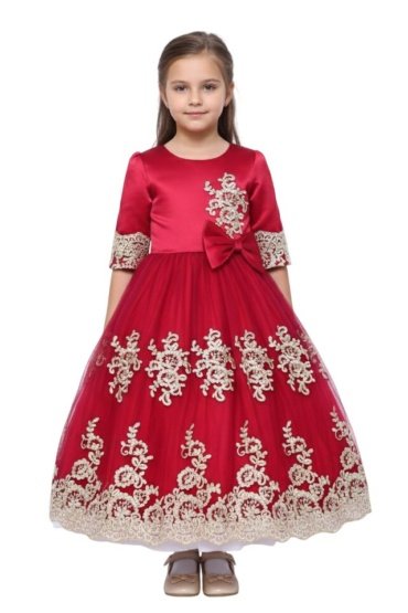 Duchess Party Dress Burgundy Colour