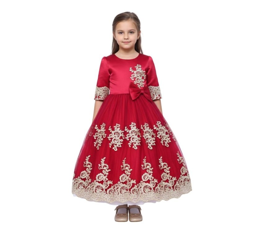 Duchess Party Dress Burgundy Colour