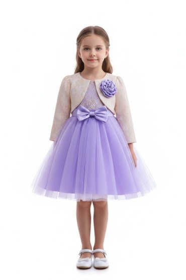 Purple Rose Party Dress