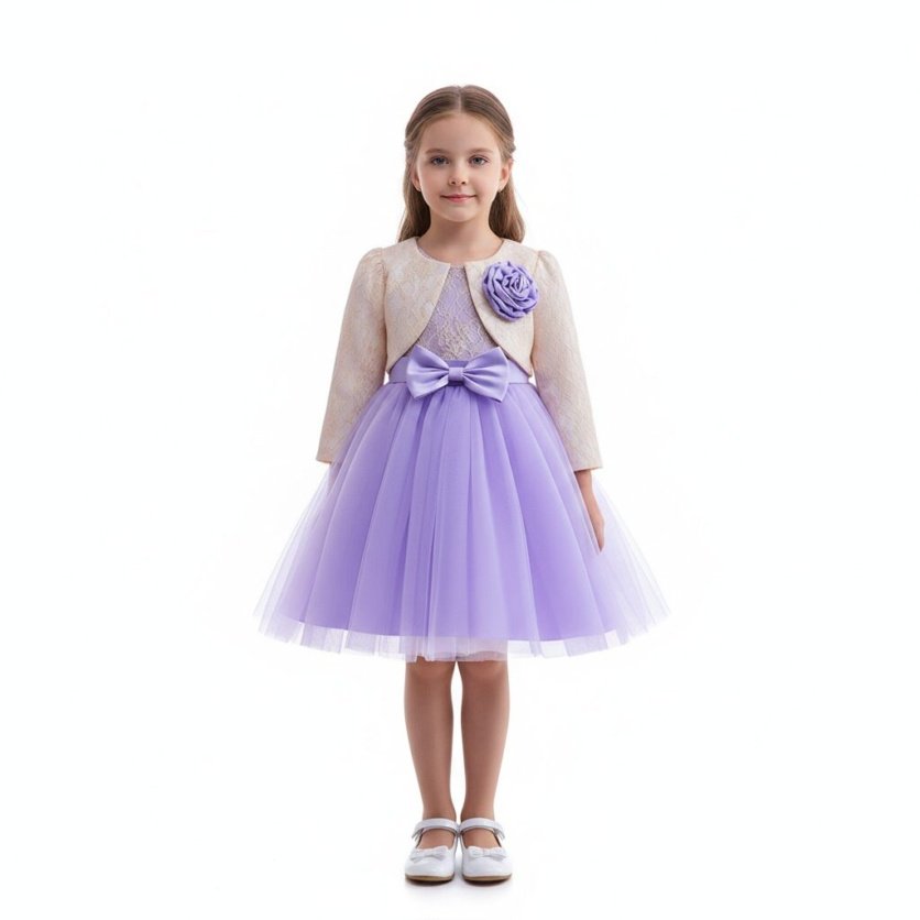 Purple Rose Party Dress